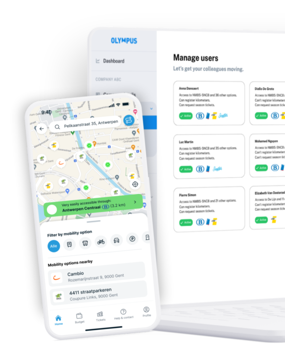 The Olympus app and portal for commuting